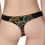 Colorful Sea Turtle Print Women's Thong