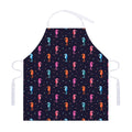 Colorful Seahorse Pattern Print Adjustable Apron