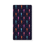Colorful Seahorse Pattern Print Baby Crib Sheet