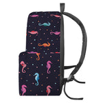 Colorful Seahorse Pattern Print Backpack
