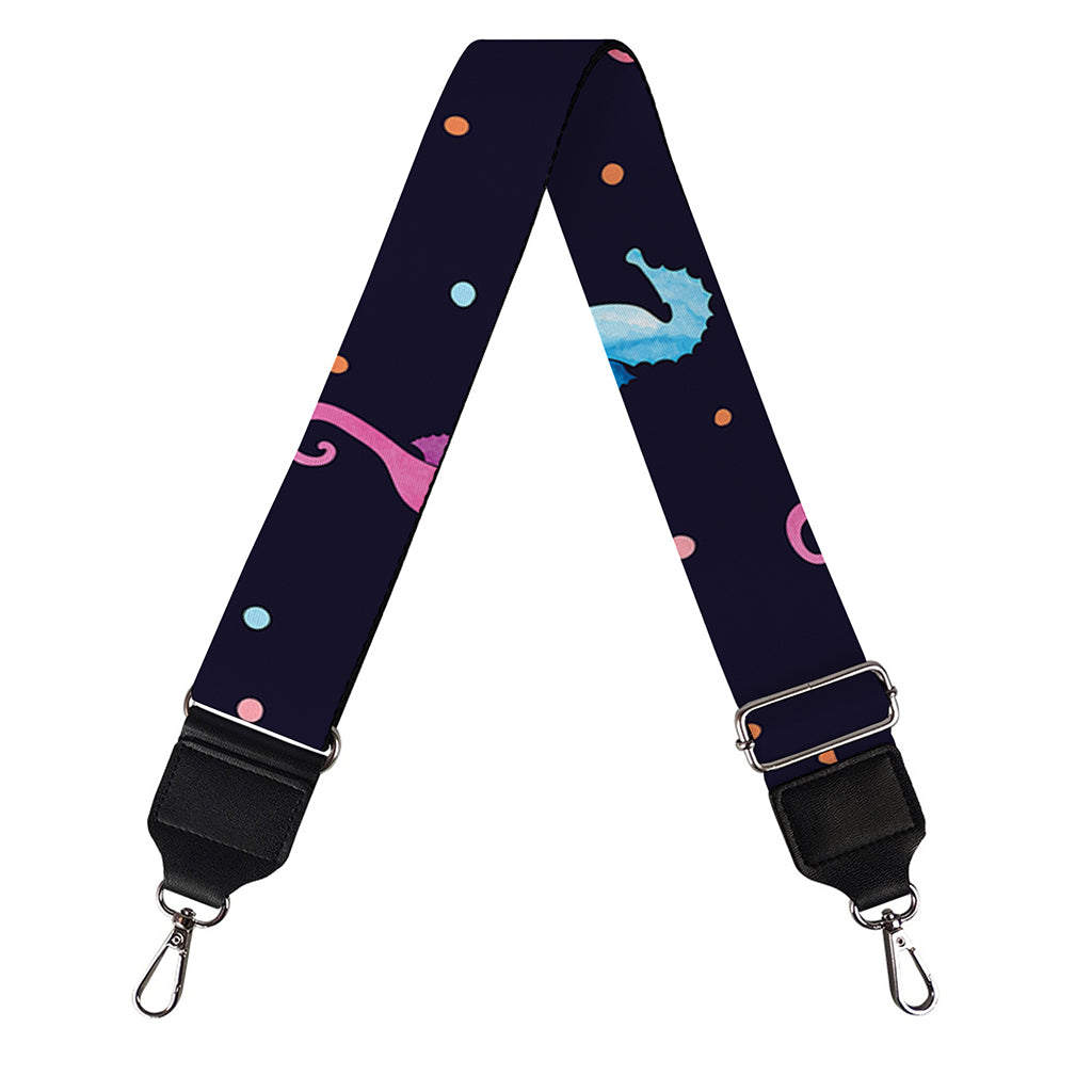 Colorful Seahorse Pattern Print Bag Strap