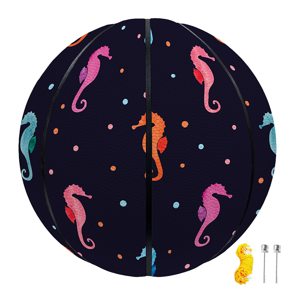 Colorful Seahorse Pattern Print Basketball