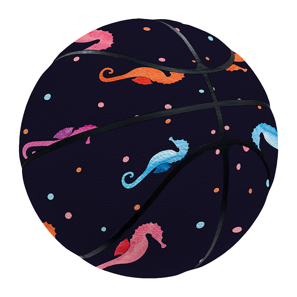 Colorful Seahorse Pattern Print Basketball