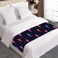 Colorful Seahorse Pattern Print Bed Runner