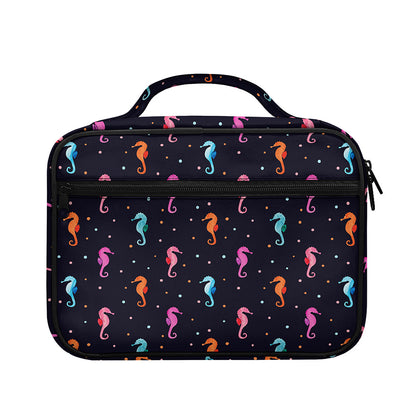 Colorful Seahorse Pattern Print Briefcase Bible Bag