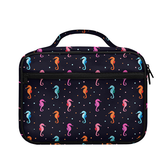 Colorful Seahorse Pattern Print Briefcase Bible Bag