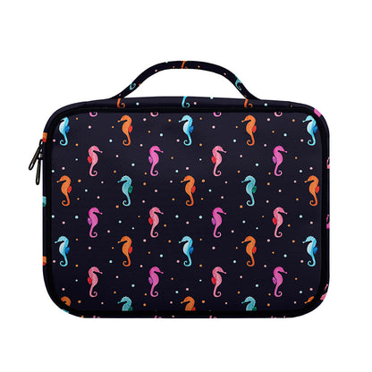 Colorful Seahorse Pattern Print Briefcase Bible Bag