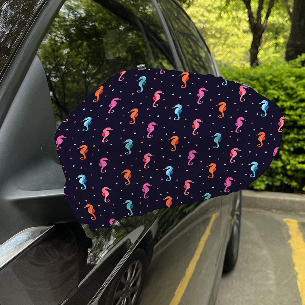 Colorful Seahorse Pattern Print Car Side Mirror Covers