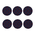 Colorful Seahorse Pattern Print Coaster Set