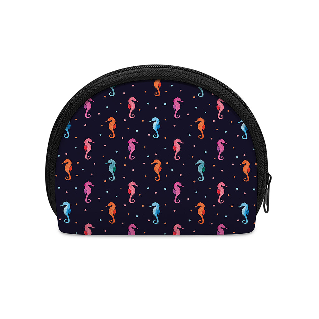 Colorful Seahorse Pattern Print Coin Purse