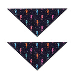 Colorful Seahorse Pattern Print Dog Bandana