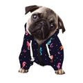 Colorful Seahorse Pattern Print Dog Zip Up Hoodie