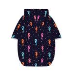 Colorful Seahorse Pattern Print Dog Zip Up Hoodie
