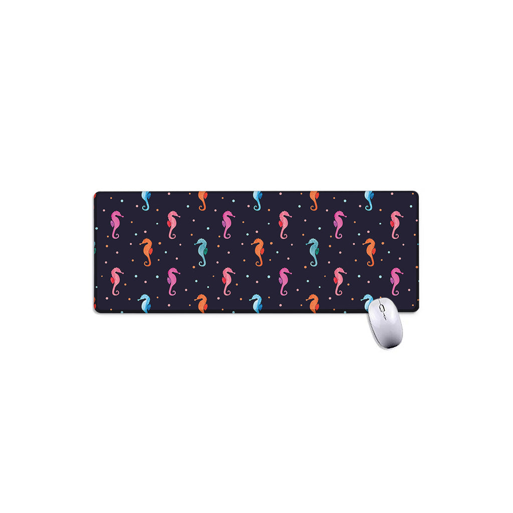Colorful Seahorse Pattern Print Extended Mouse Pad