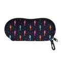 Colorful Seahorse Pattern Print Glasses Case