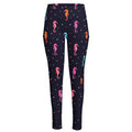 Colorful Seahorse Pattern Print High-Waisted Pocket Leggings