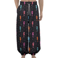 Colorful Seahorse Pattern Print Lantern Pants