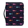 Colorful Seahorse Pattern Print Leather Bible Cover