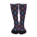Colorful Seahorse Pattern Print Long Socks