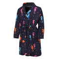 Colorful Seahorse Pattern Print Men's Bathrobe