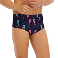 Colorful Seahorse Pattern Print Men's Briefs
