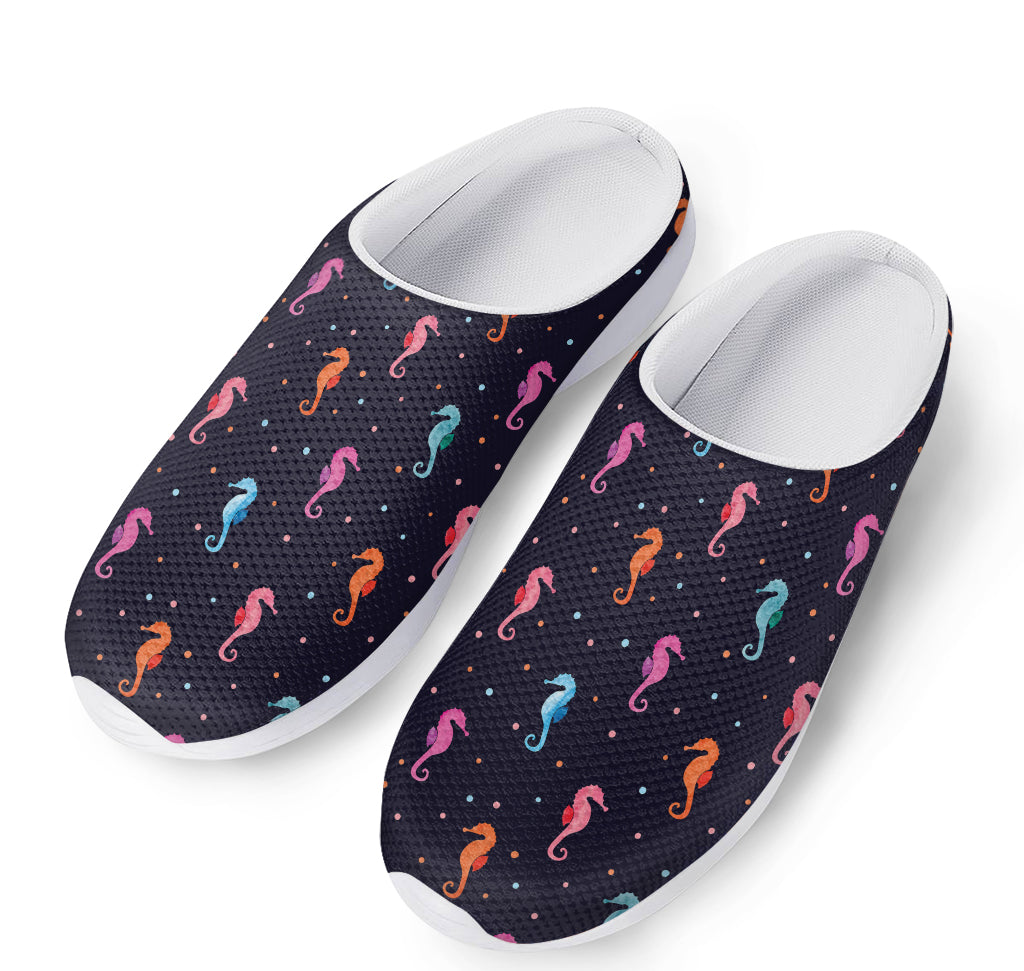 Colorful Seahorse Pattern Print Mesh Casual Shoes