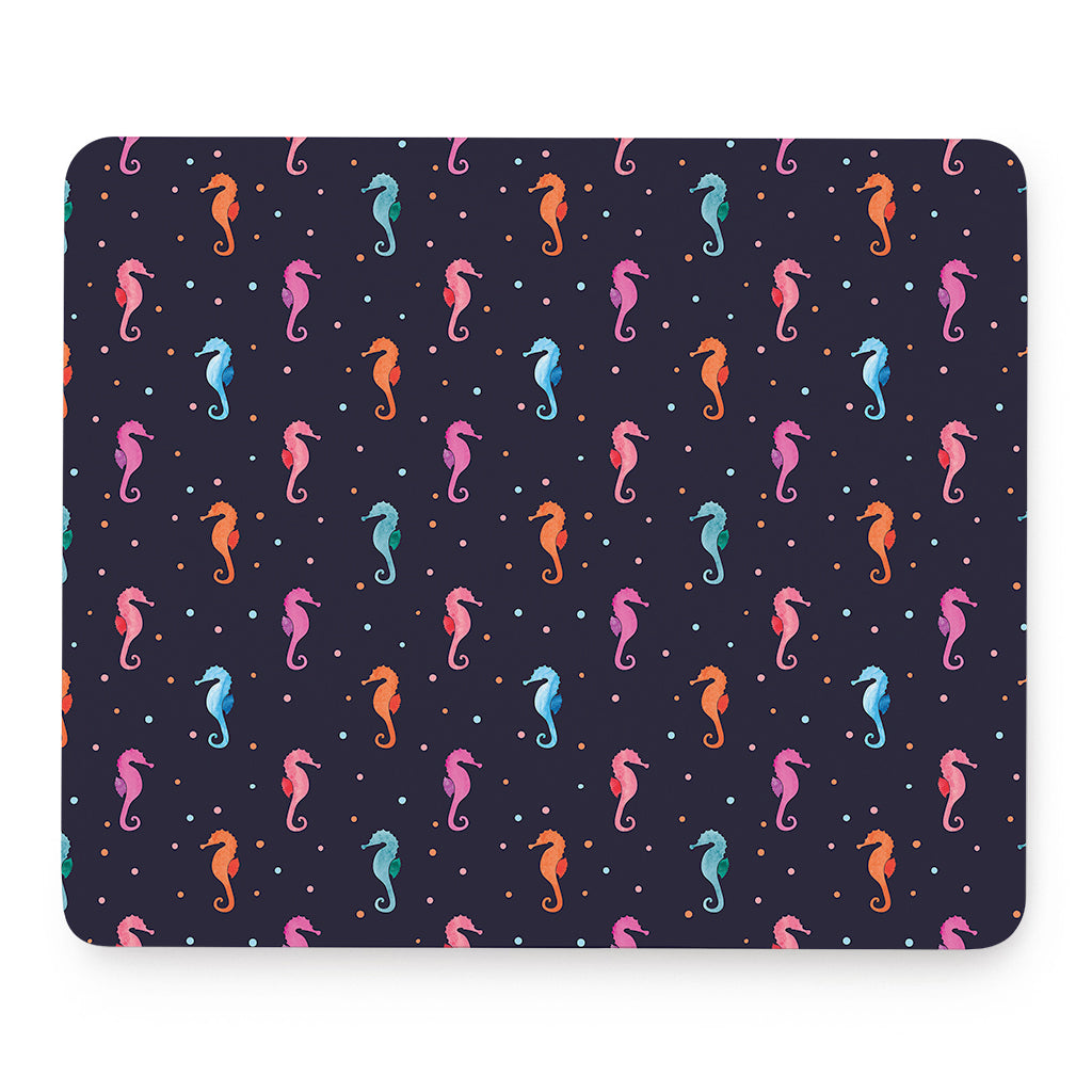 Colorful Seahorse Pattern Print Mouse Pad