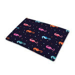 Colorful Seahorse Pattern Print Pet Cooling Mat Cover