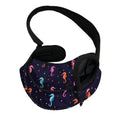 Colorful Seahorse Pattern Print Pet Sling Carrier