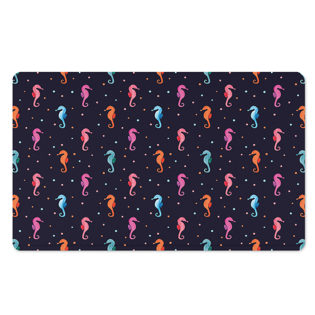 Colorful Seahorse Pattern Print Polyester Doormat