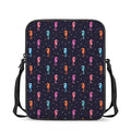 Colorful Seahorse Pattern Print Rectangular Crossbody Bag