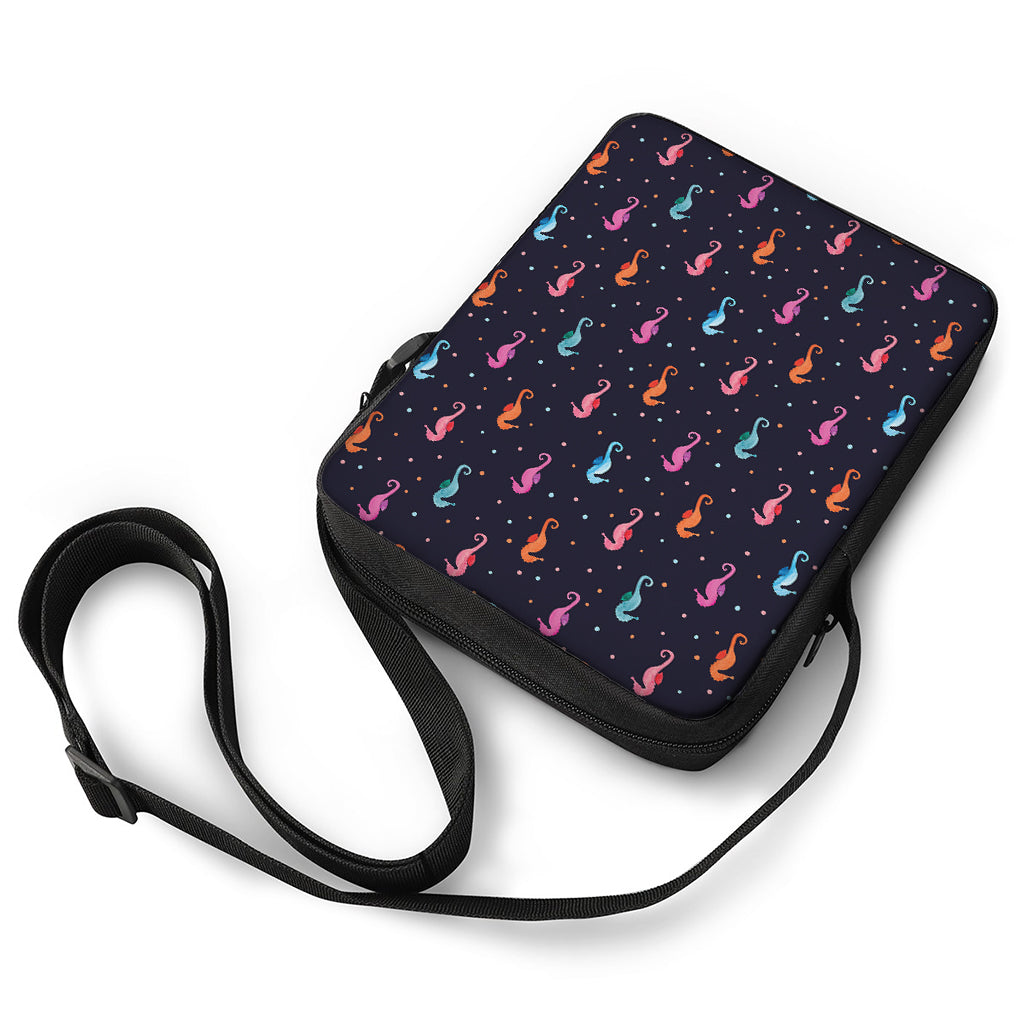 Colorful Seahorse Pattern Print Rectangular Crossbody Bag