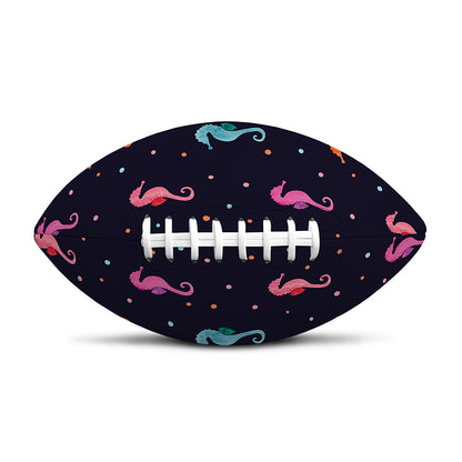 Colorful Seahorse Pattern Print Rugby Ball