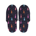 Colorful Seahorse Pattern Print Slippers