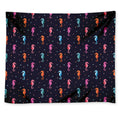 Colorful Seahorse Pattern Print Tapestry