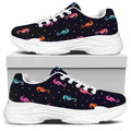 Colorful Seahorse Pattern Print White Chunky Shoes