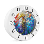 Colorful Seahorse Print Alarm Clock