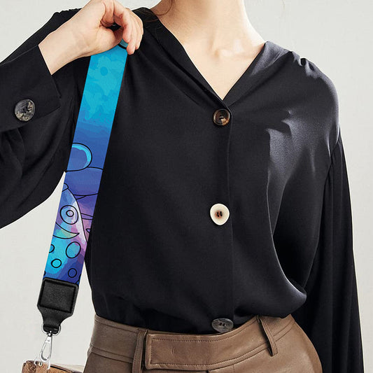 Colorful Seahorse Print Bag Strap