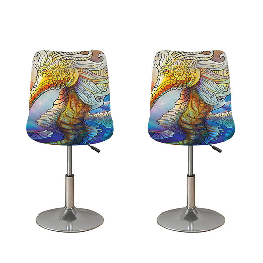 Colorful Seahorse Print Bar Stool Covers