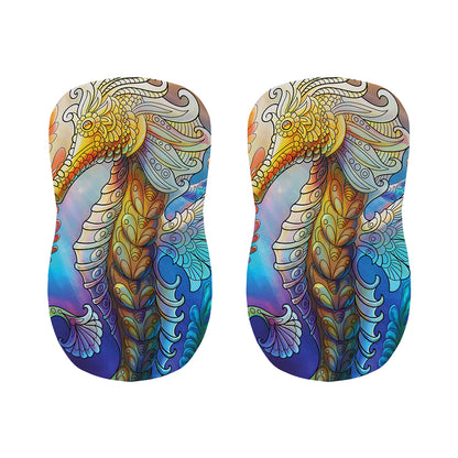 Colorful Seahorse Print Bar Stool Covers