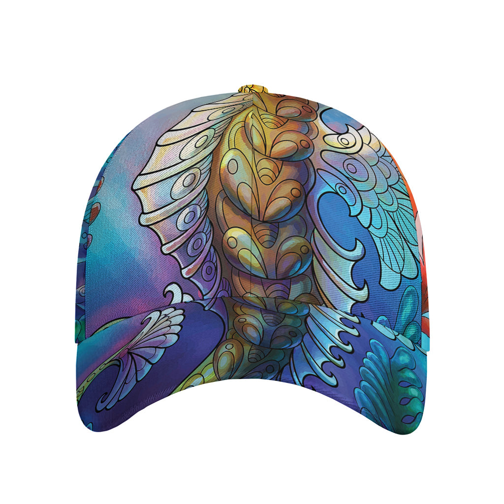 Colorful Seahorse Print Baseball Cap