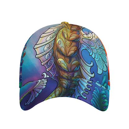 Colorful Seahorse Print Baseball Cap