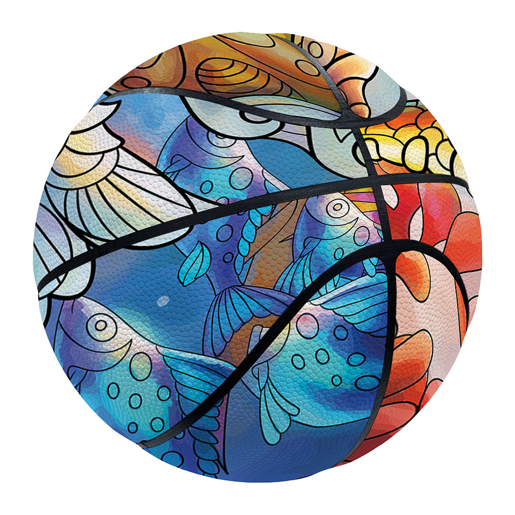 Colorful Seahorse Print Basketball