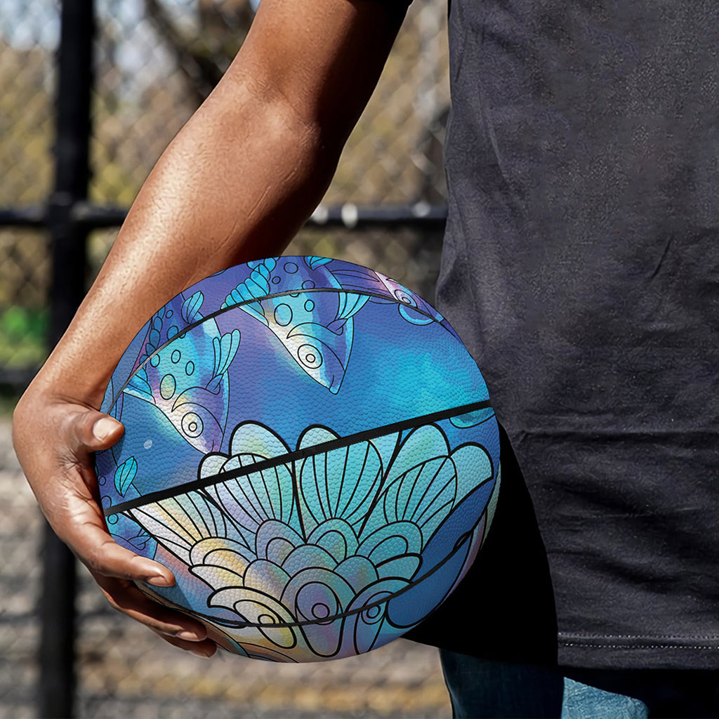 Colorful Seahorse Print Basketball