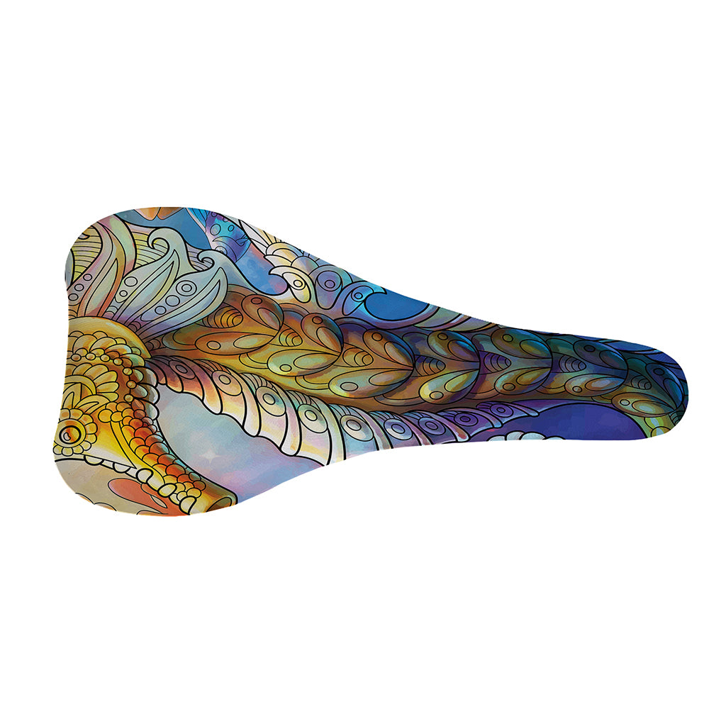 Colorful Seahorse Print Bicycle Seat Cover