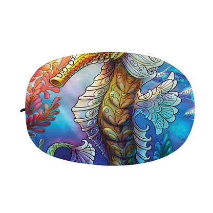 Colorful Seahorse Print Car Side Mirror Covers
