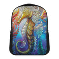 Colorful Seahorse Print Casual Backpack