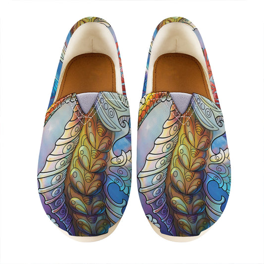 Colorful Seahorse Print Casual Shoes