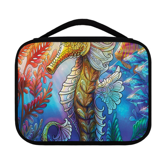 Colorful Seahorse Print Classic Bible Case