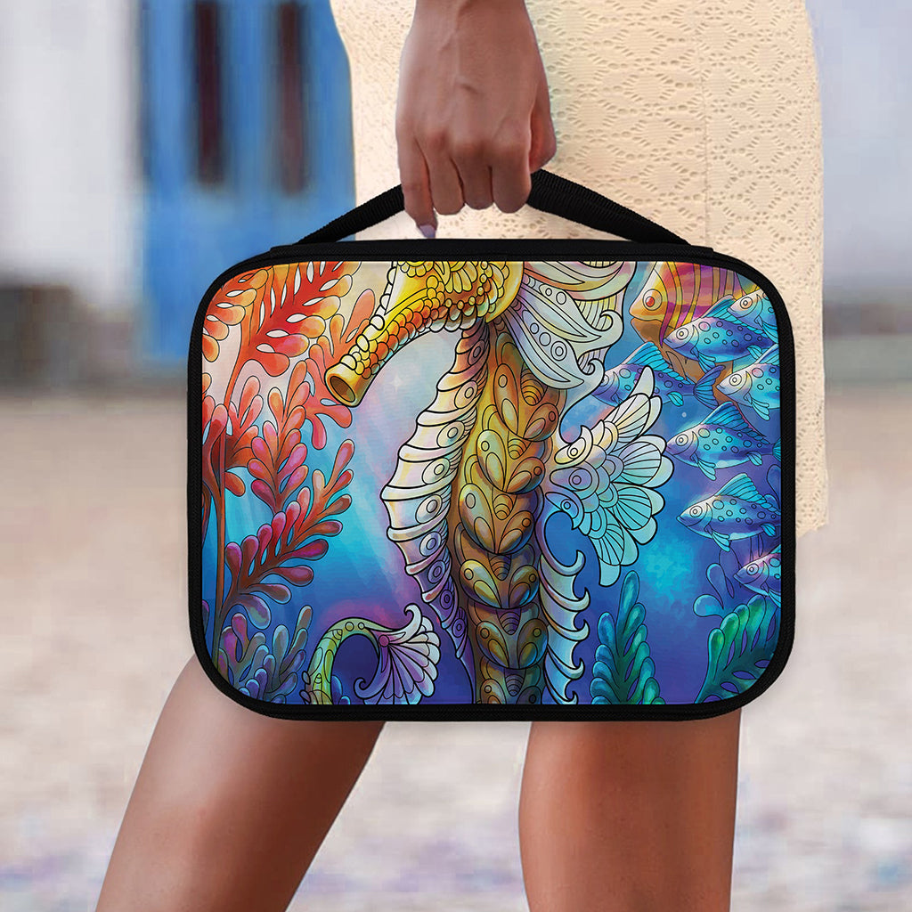 Colorful Seahorse Print Classic Bible Case
